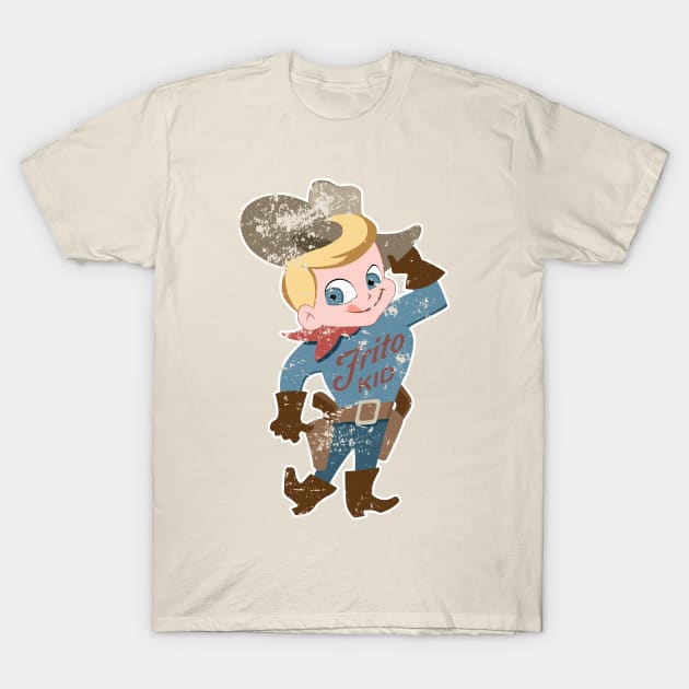 The Frito Kid (distressed) T-Shirt by DizDefunct